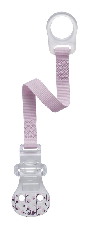 NIP - Klip na dudlík-kroužek, holka (blossom pink)