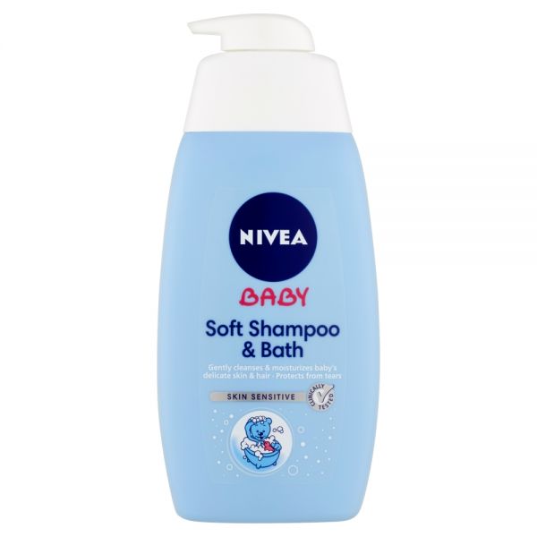 NIVEA - Šampon a pěna do koupele 2v1 500ml Nivea Baby