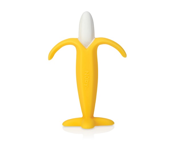 NUBY - Kousátko silikonová banán 3m +