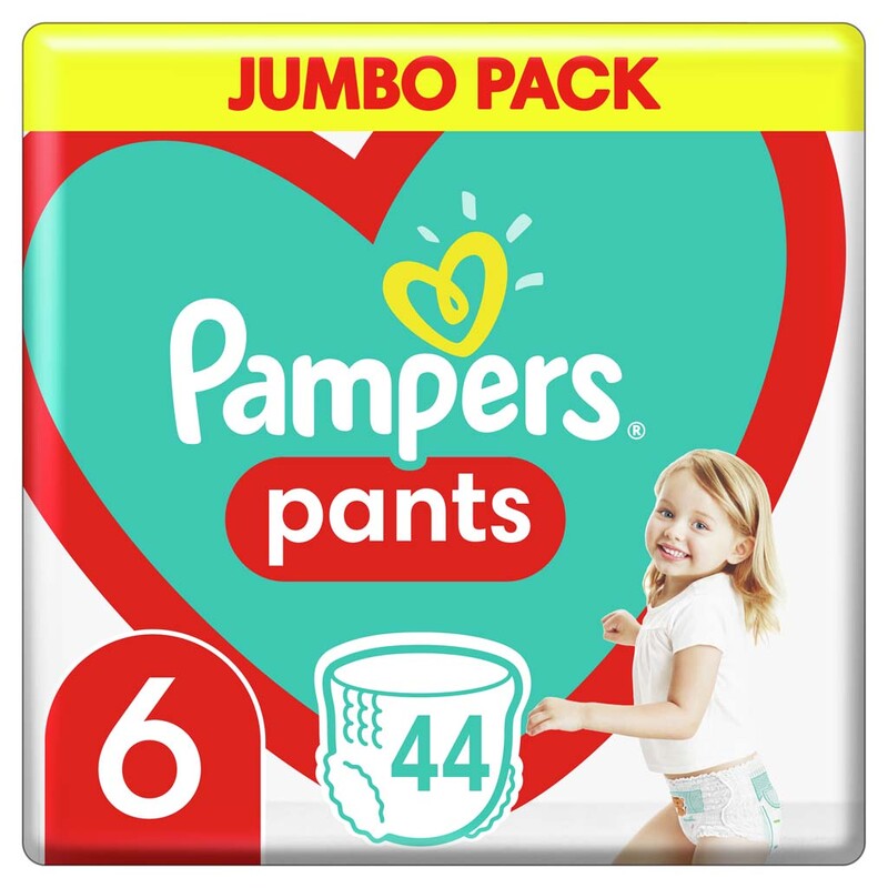 PAMPERS - Activ Baby-Dry Pants Kalhotky plenkové jednorázové 6 (16 kg+) 44 ks - JUMBO PACK