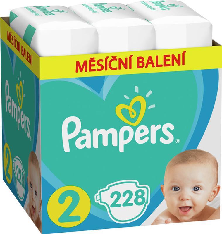 PAMPERS - Active Baby Pleny jednorázové 2 (4-8 kg) 228 ks - MĚSÍČNÍ ZÁSOBA