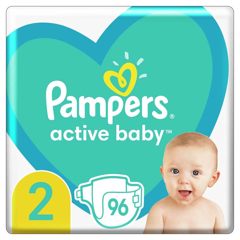 PAMPERS - Active Baby Pleny jednorázové 2 (4-8 kg) 96 ks