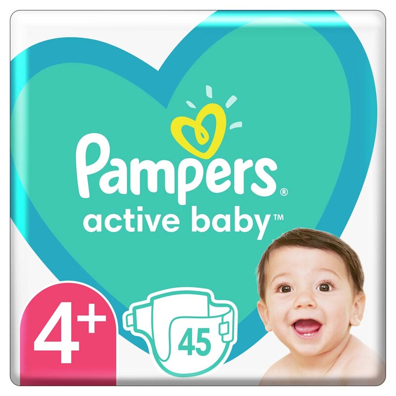 PAMPERS - Active Baby Pleny jednorázové 4+ (10-15 kg) 45 ks