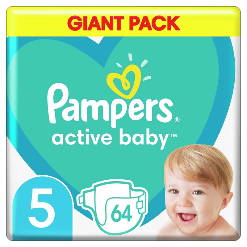 PAMPERS - Active Baby Pleny jednorázové 5 (11-16 kg) 64 ks
