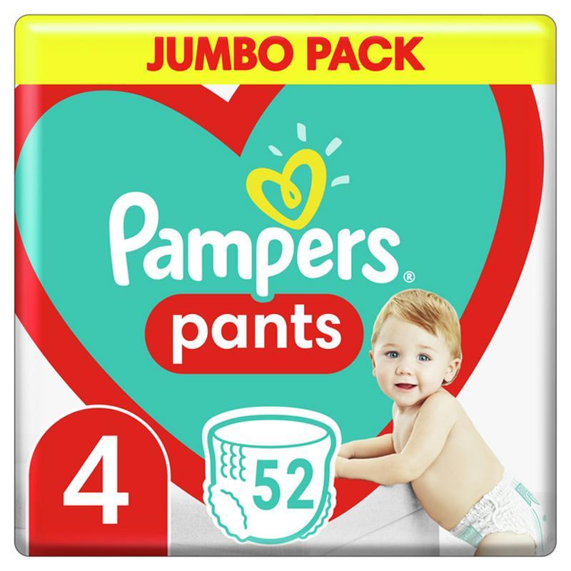 Fotografie Pampers Active Baby Pants Kalhotkové plenky vel. 4, 9-15 kg, 52 ks