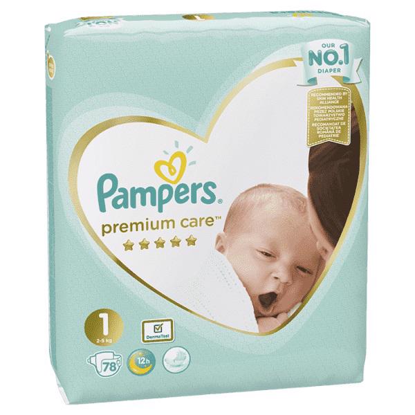 PAMPERS - Plienky Premium Care 1 NEWBORN 2-5kg 78 ks