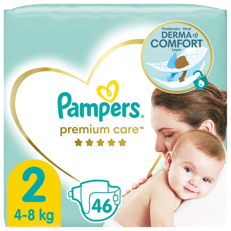 Fotografie PAMPERS - Premium Care Pleny jednorázové 2 (4-8 kg) 46 ks Pampers A27:244953