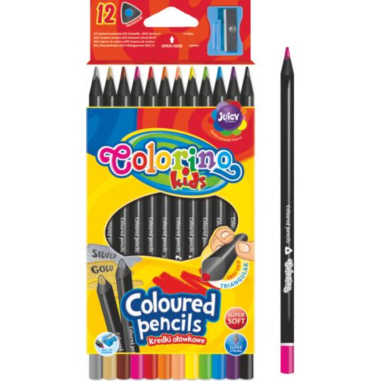 PATIO - Colorino pastelky z černého dřeva 12 barev