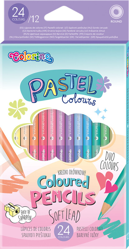 PATIO - Colorino pastel pastelky 12ks /24 bárev