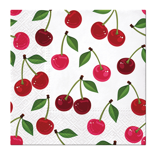 PAW - Ubrousky L 33x33cm Cherries Pattern