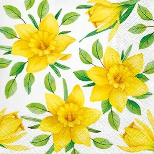 PAW - Ubrousky L  33x33cm Yellow Daffodils