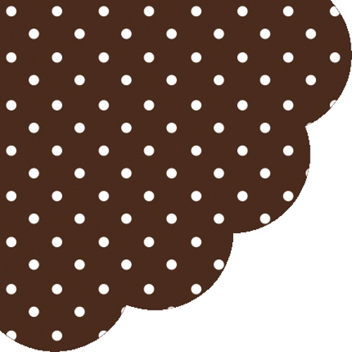 PAW - Ubrousky R 32 cm Dots Chocolate