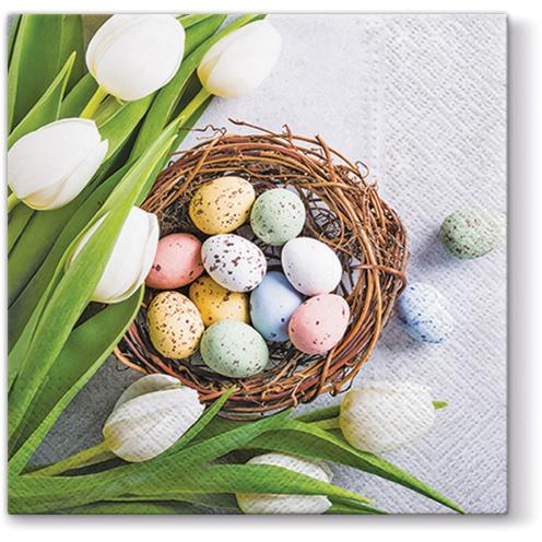 PAW - Papírové velikonoční ubrousky Eggs and Tulips