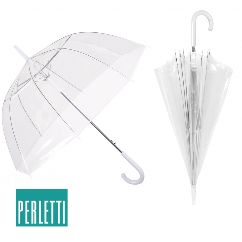 PERLETTI - Automatický deštník BASIC Transparent, 12063