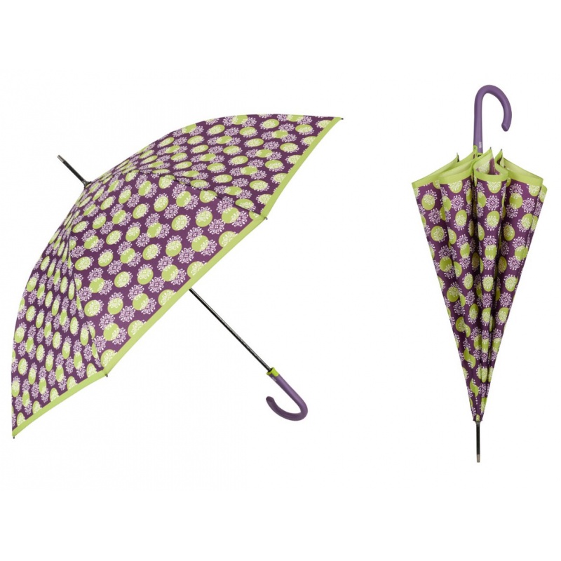 PERLETTI - Automatický deštník TECHNOLOGY Fiori/modrá, 21722