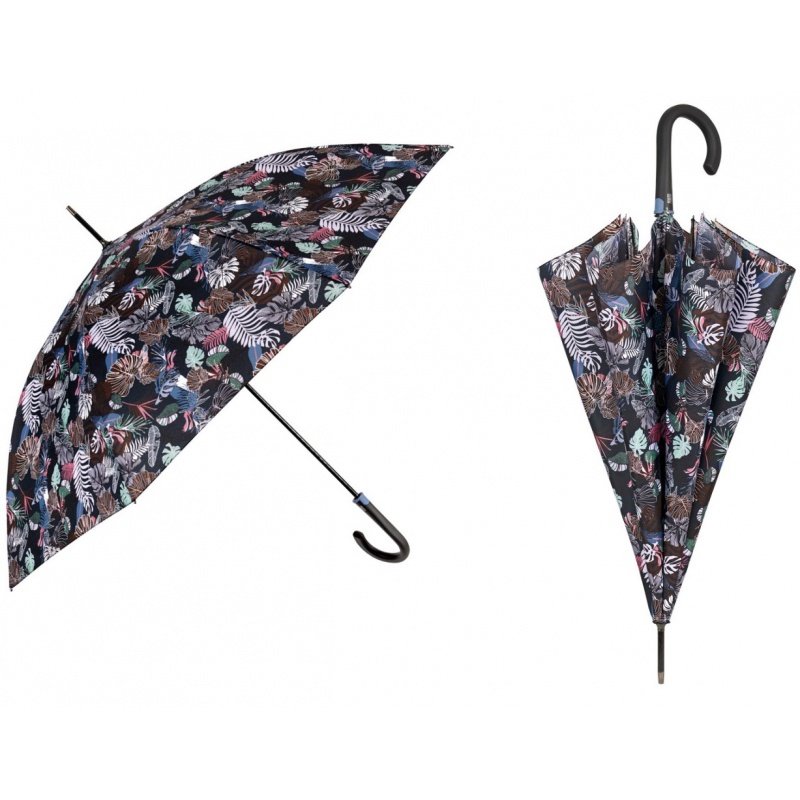 PERLETTI - Automatický deštník TECHNOLOGY Foliage/ růžová, 21716