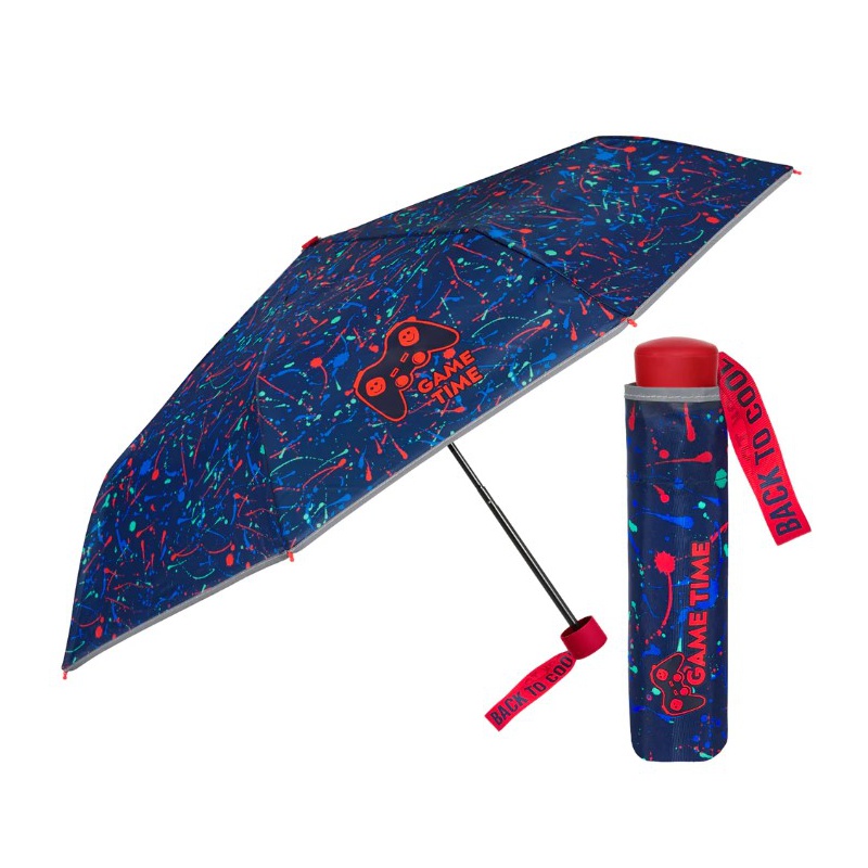 PERLETTI - COOL KIDS Skládací deštník GAME TIME, 15628