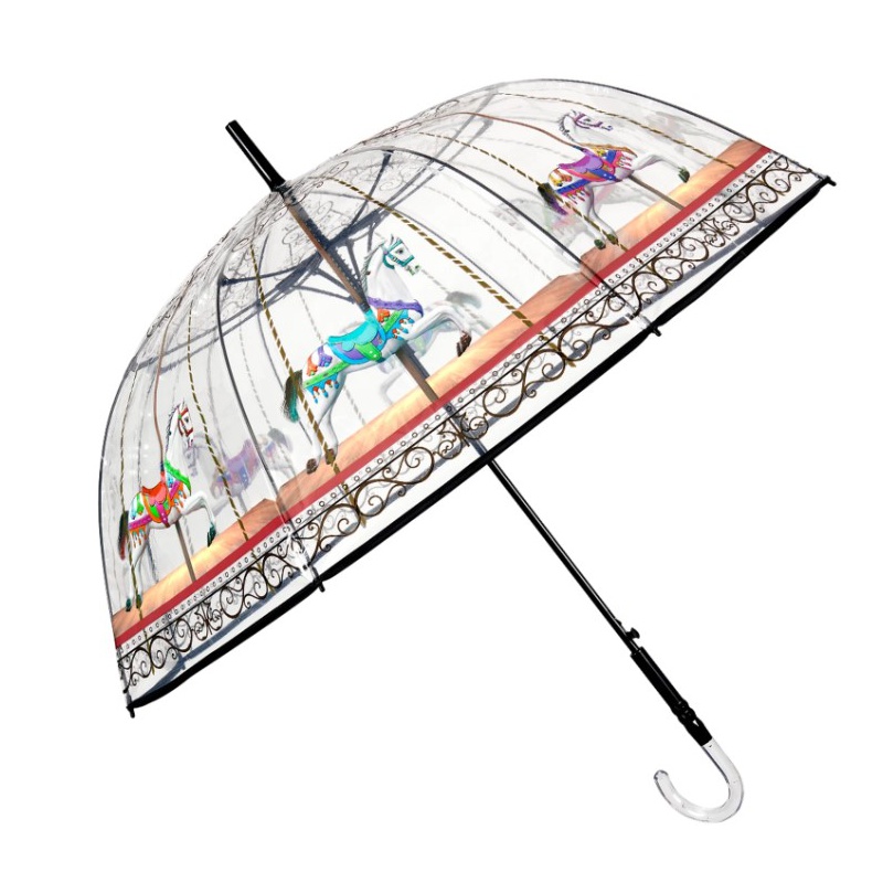 PERLETTI - Dámský automatický deštník Giostra Transparent, 26290