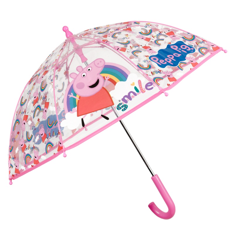 PERLETTI - Dětský deštník PEPPA PIG Transparent, 75107
