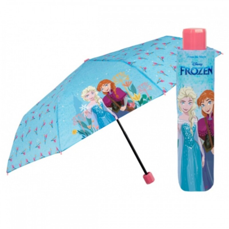 PERLETTI - Dívčí skládací deštník Disney Frozen Blue, 50256