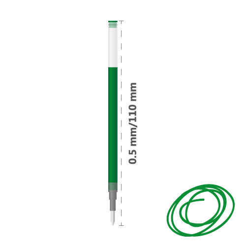 PILOT - Náplň gelová B2P / G-2 0,5 mm zelená