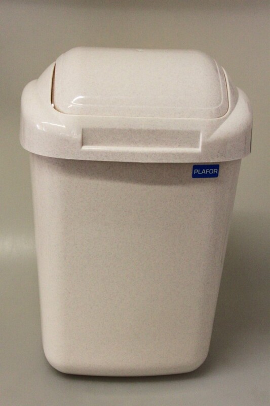 PLAFOR - Plastový odpadkový koš 30 l - béžový mramor