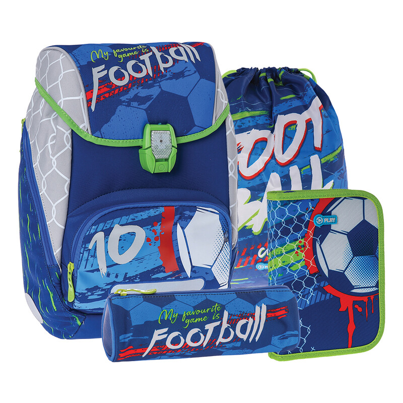 PLAY BAG - Školní batoh - 4-dílný LOGIC SET - Football 10