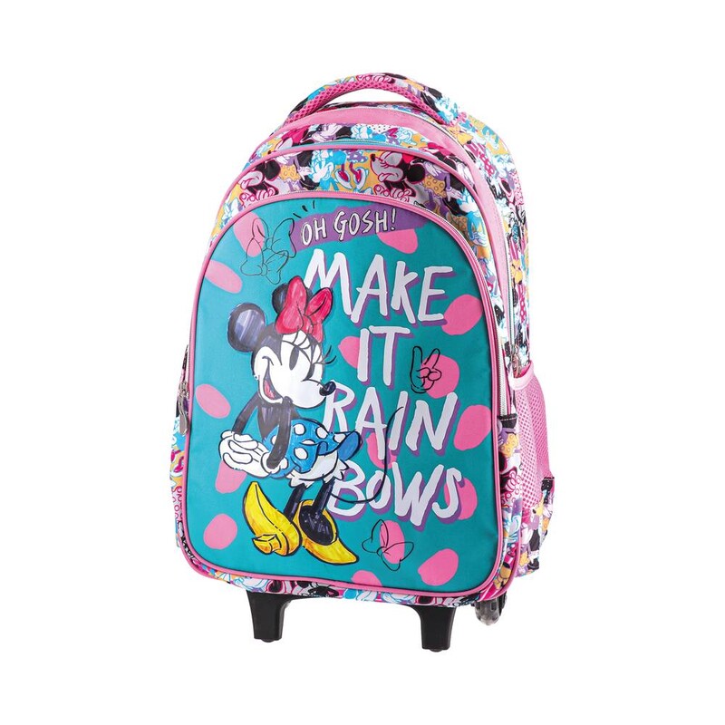PLAY BAG - Školní batoh na kolečkách URBAN - make it rainbows, Minnie Mouse