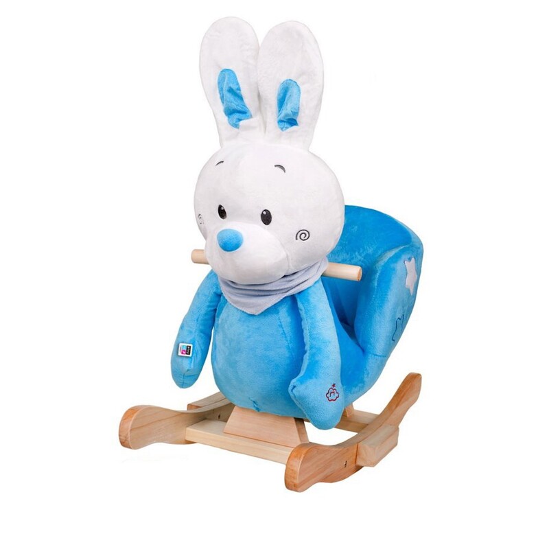 PLAYTO - Houpací hračka s melodií králíček modrá