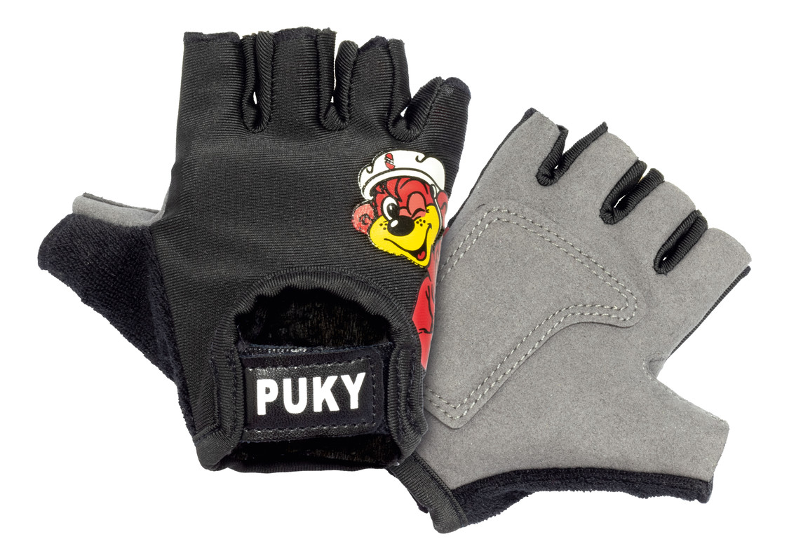 PUKY - Cyklistické rukavice S - černé