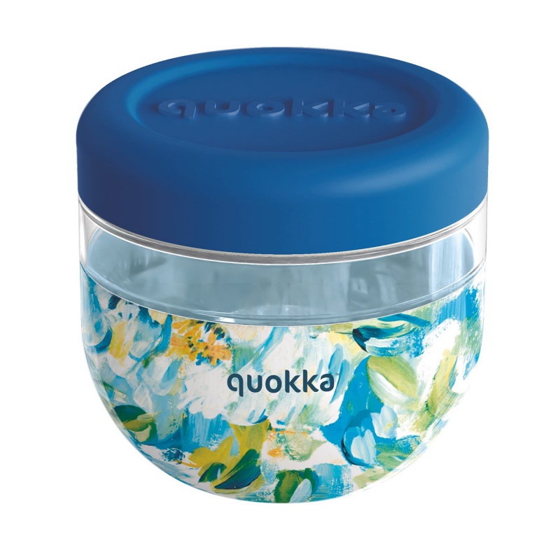 QUOKKA - Bubble, Plastová nádoba na jídlo BLUE PEONIES, 770ml, 40134