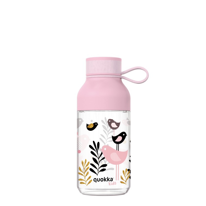 QUOKKA - KIDS Plastová láhev s poutkem BIRDS, 430ml, 40152