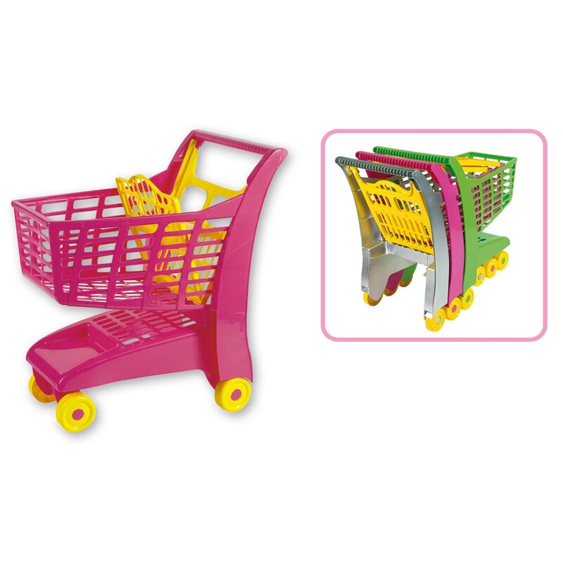 ANDRONI - Nákupní vozík se sedátkem - růžový