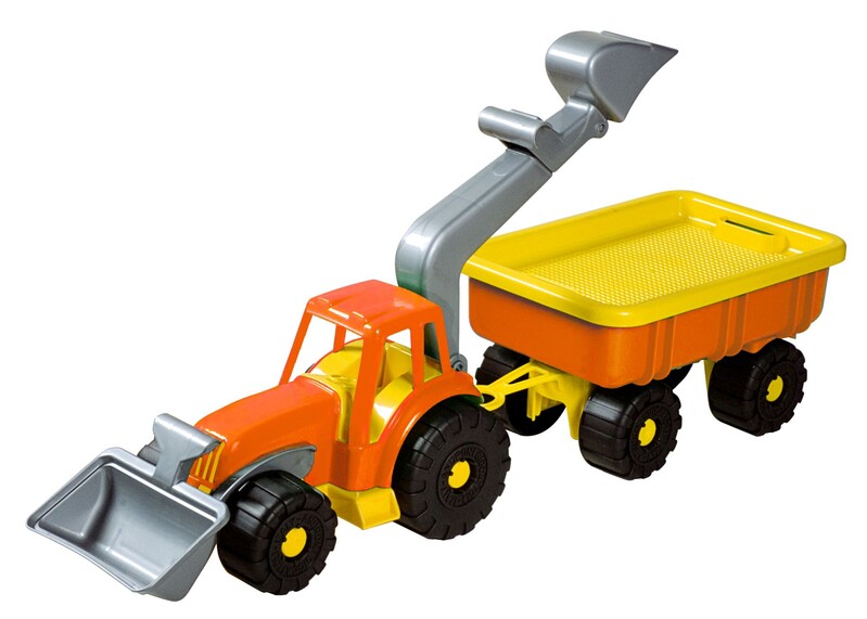 ANDRONI - Traktorový nakladač s vlekem Power Worker - délka 58 cm oranžový