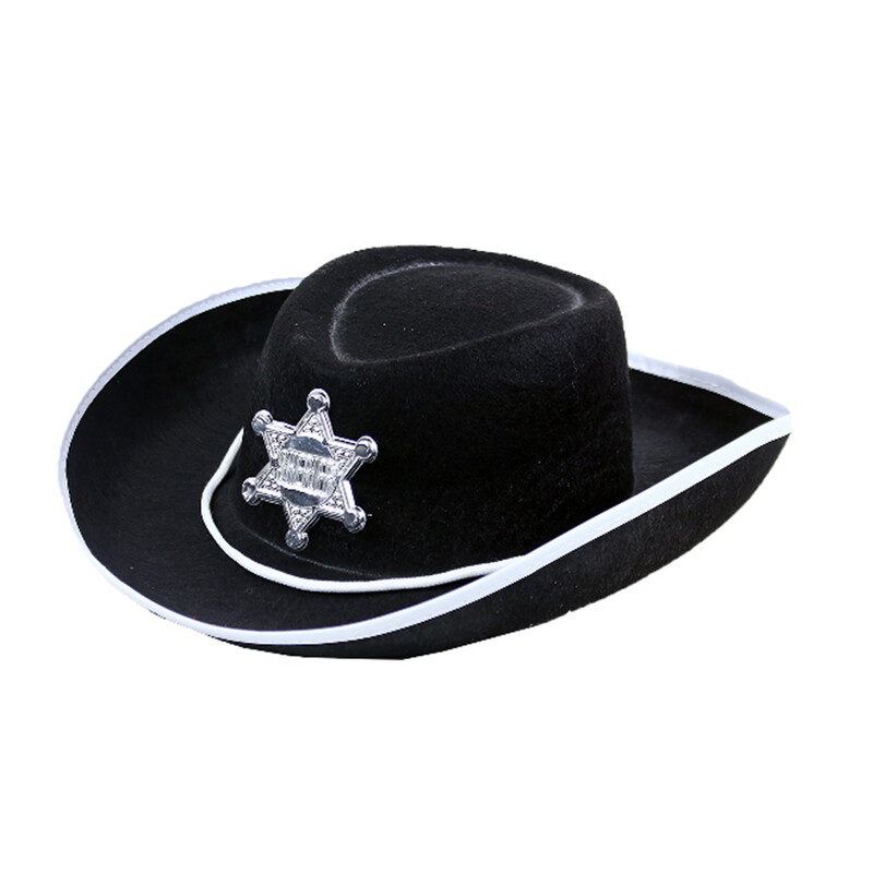 RAPPA - Dětský klobouk černý šerif