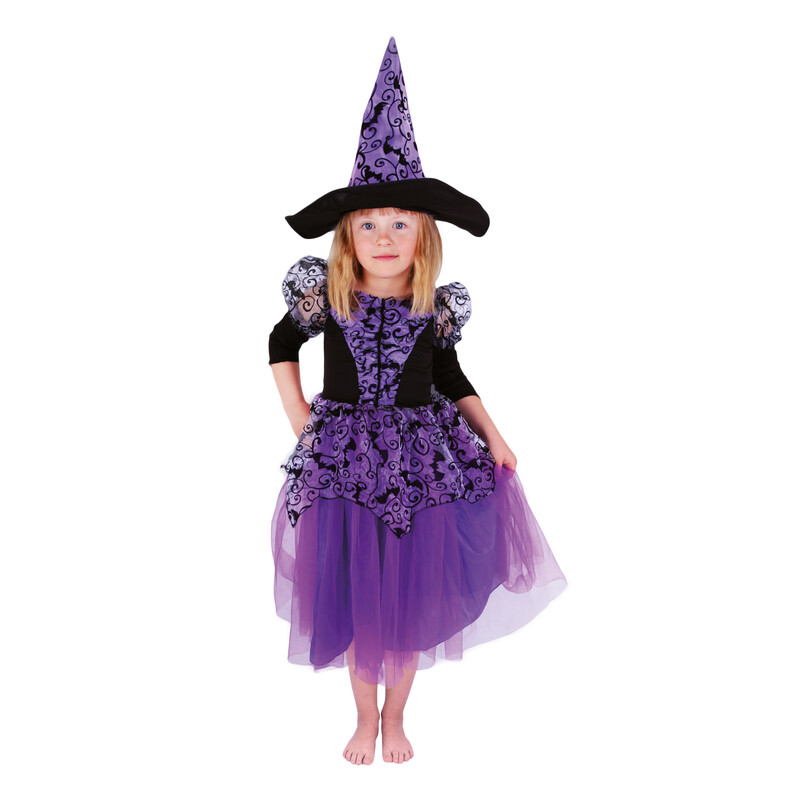 RAPPA - Dětský kostým čarodějnice fialová (M) e-obal