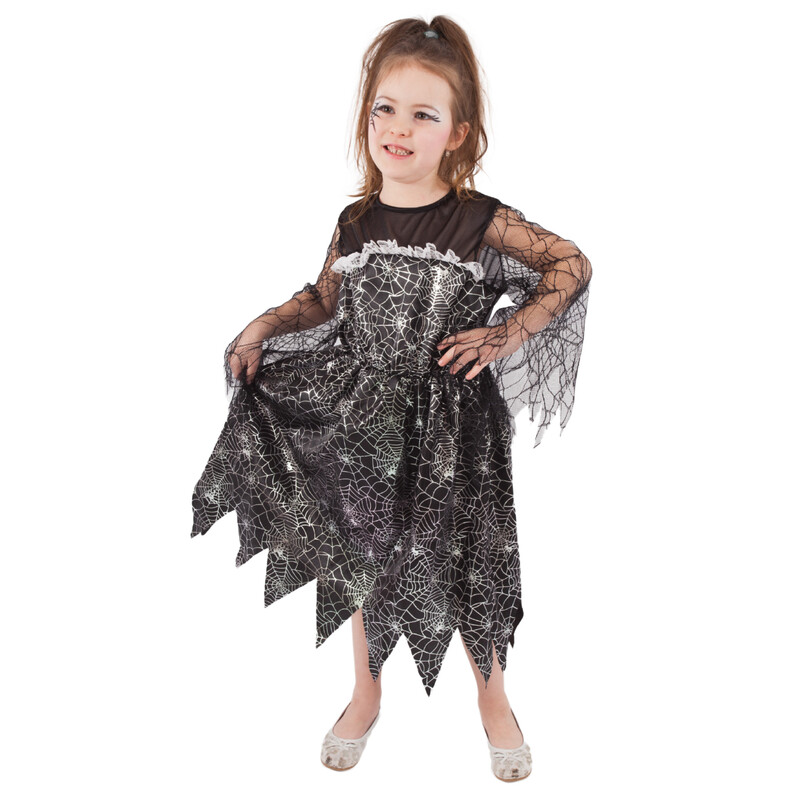 RAPPA - Dětský kostým čarodějnice s pavučinou (M) e-obal