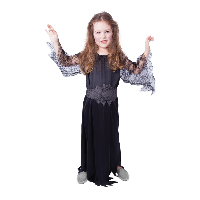 RAPPA - Dětský kostým černá čarodějnice (M) e-obal