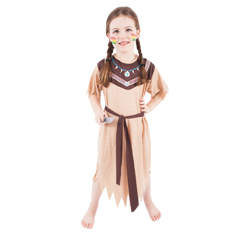 RAPPA - Dětský kostým Indiánka s páskem (S)