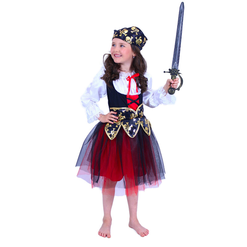 RAPPA - Dětský kostým pirátka s šátkem (S) e-obal