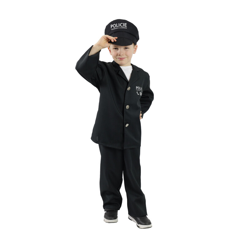 RAPPA - Dětský kostým policista s čepicí - český potisk (M) e-obal