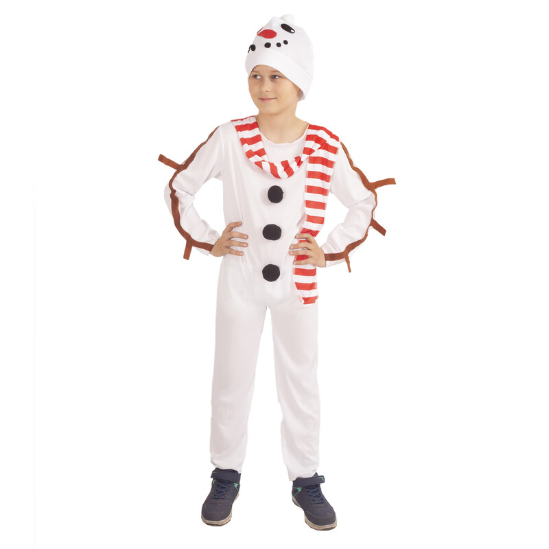 RAPPA - Dětský kostým sněhulák s čepicí a šálou (M) e-obal