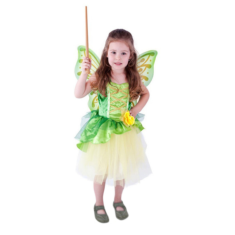 RAPPA - Dětský kostým víla Zelenka s křídly (M) e-obal