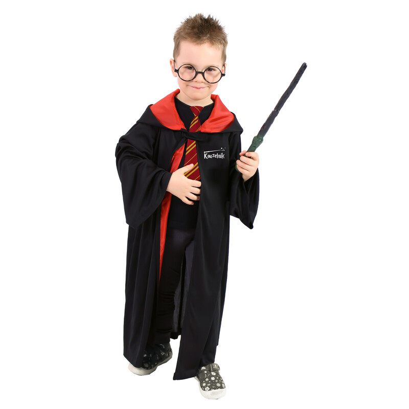 RAPPA - Dětský kouzelnický plášt s kapucí a brýlemi