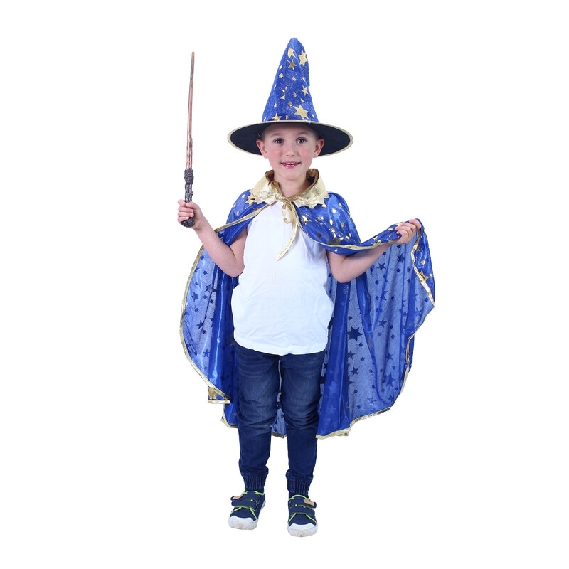 RAPPA - Dětský plášť modrý s kloboukem