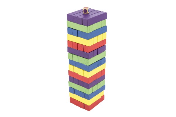 RAPPA - Hra věž dřevěná 60ks barevná