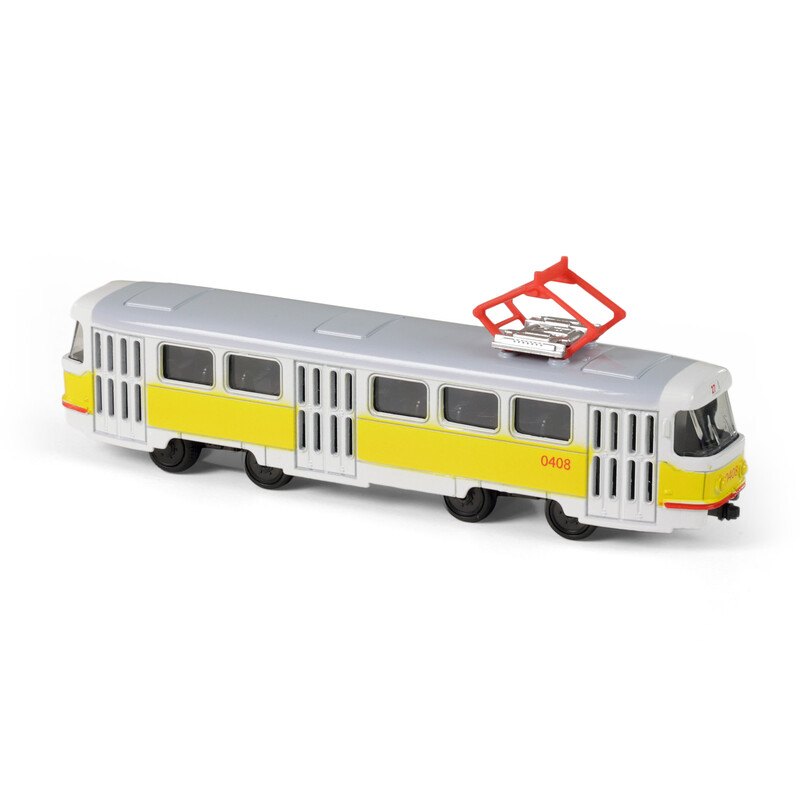 RAPPA - Kovová tramvaj žlutá 16 cm