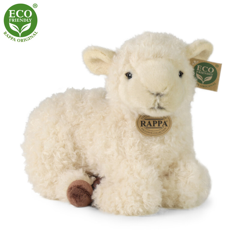 RAPPA - Plyšová ovce ležící 25 cm ECO-FRIENDLY