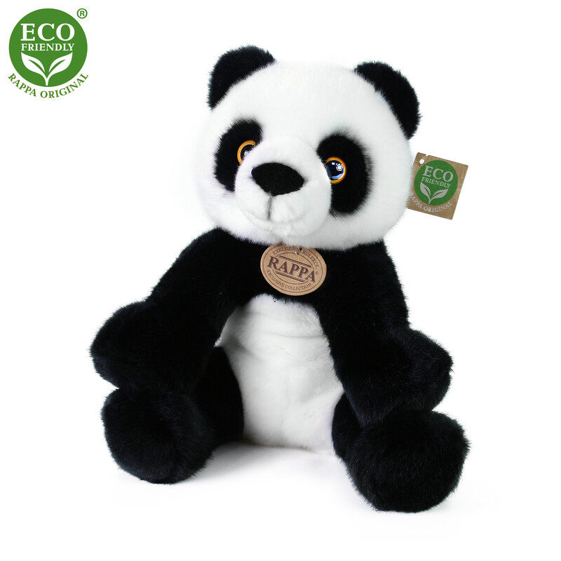 RAPPA - Plyšová panda sedící 27 cm ECO-FRIENDLY