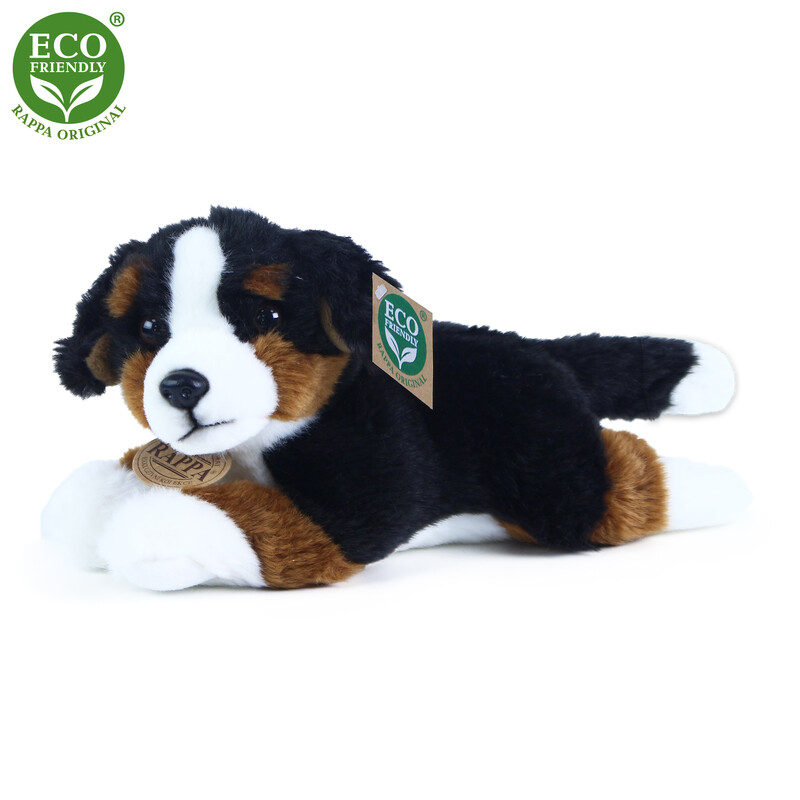 RAPPA - Plyšový bernský salašnický pes ležící 23 cm ECO-FRIENDLY